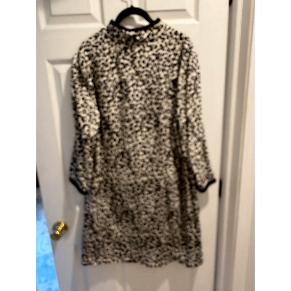 Boston Proper Leopard Print Zippered Dress XL Animal Print Gold Hardware 4563BP - Picture 4 of 7